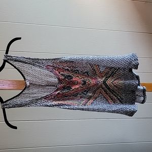 Patterned knit tank top